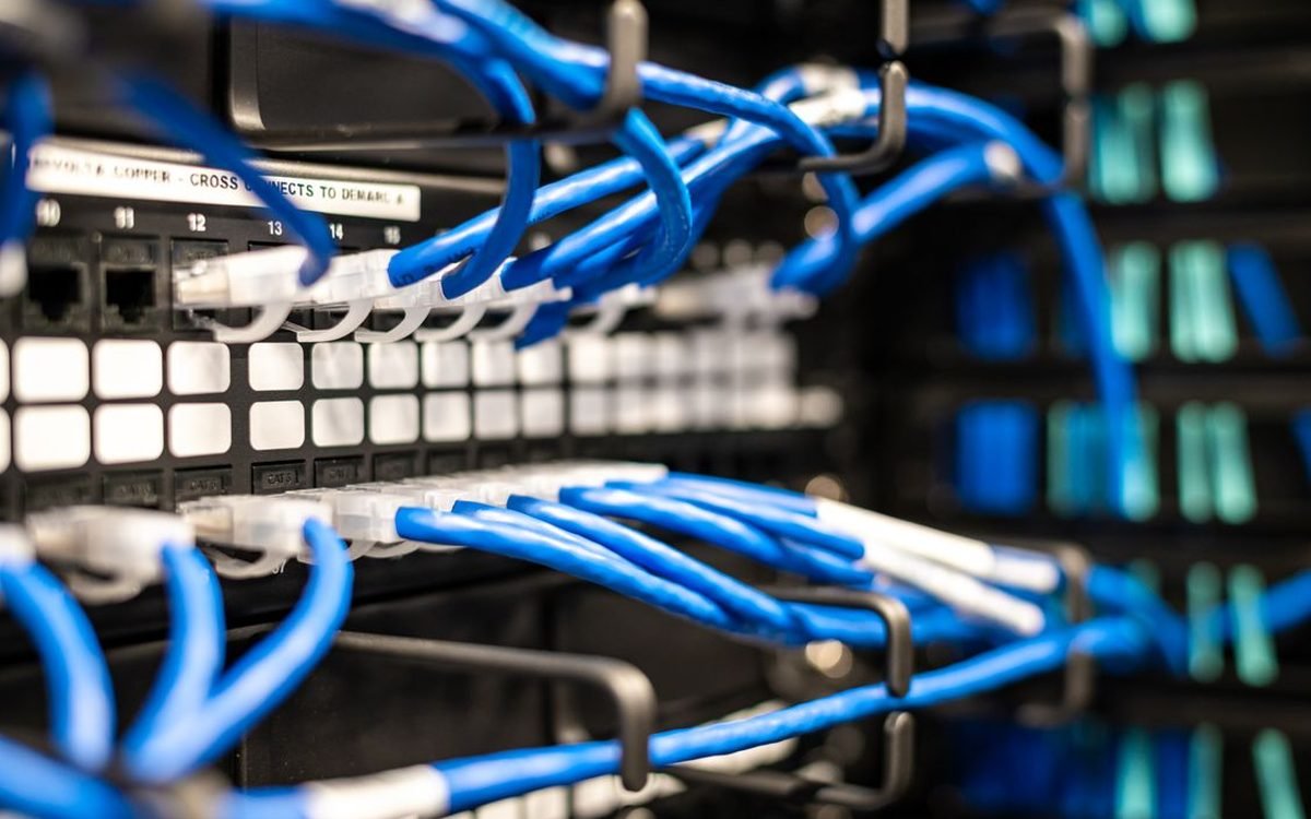 Structured network cabling terminated into a patch panel for a whole-home UniFi system